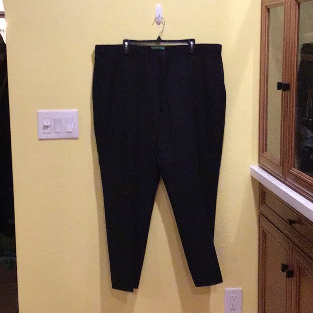 Haband Men's Classic Black Dress Pants 44 m fit forever z3